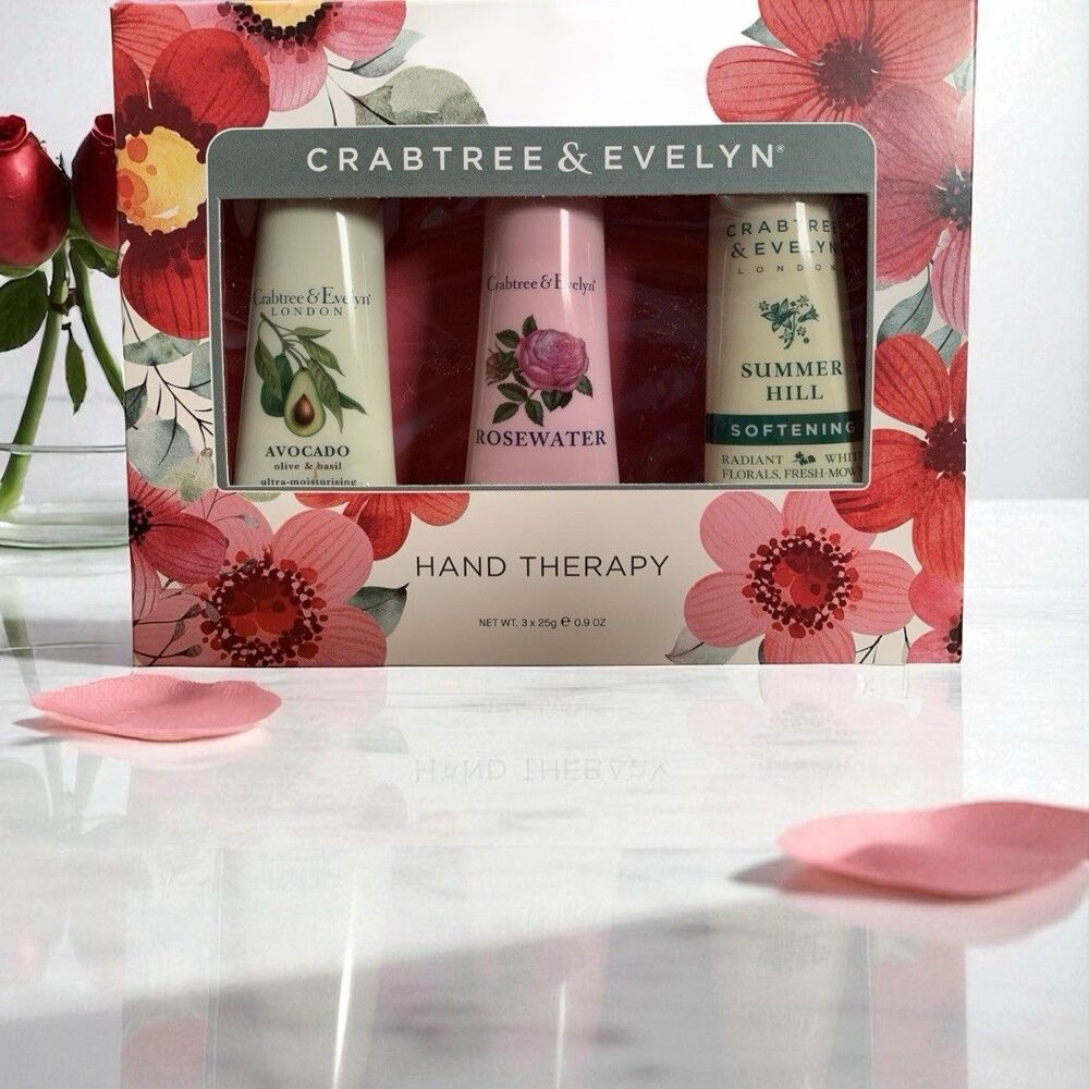 Crabtree & Evelyn Hand Therapy Classic Summer Hill, Rosewater, Avocado
